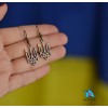 Сережки "Герб України  25*13 мм. Воля". Колір бронза
